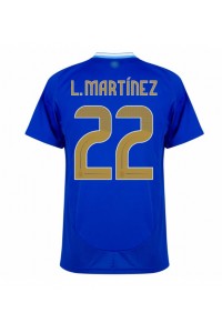 Argentiina Lautaro Martinez #22 Jalkapallovaatteet Vieraspaita Copa America 2024 Lyhythihainen